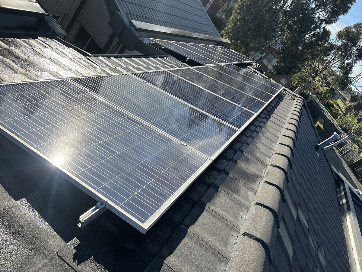 Before Solar Panel Cleaning